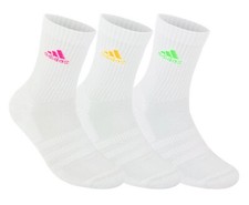 Adidas Men Cushioned SPW Crew Ankle 3 Pairs Socks White 3PP Fashion Sock IP2635