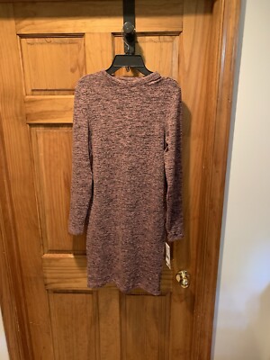 french connection long sleeve mini dress French Connection Sweeter Sweater Long Sleeve Mini Dress In Roseloom Medium  NWT