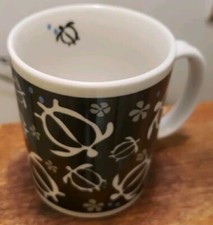Designed In Hawaii Honu Sea Turtle Black Coffee Mug Maui Pacific Traders