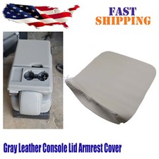 For 2015-2020 Ford F150 Split Bench Seat Leather Console Lid Armrest Cover Gray For 2015-2020 Ford F150 Split Bench Seat Leather Console Lid Armrest Cover Gray