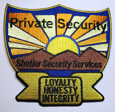 Shetler Private Security Services Patch - Phoenix Arizona - FREE US SHIPPING!
