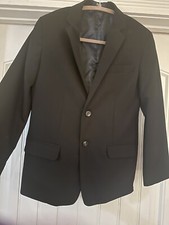 Izod Blazer Boys Size 14 Black Sport Coat 2 Button Suit Jacket Lined