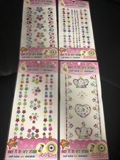 4 PCS Gem Stickers, 1000 pcs Rhinestone Stickers Bling Self Adhesive for Art