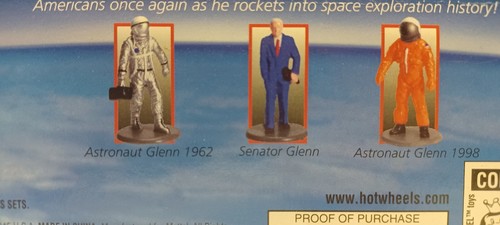 Hot Wheels Action Pack John Glenn Commemorating NASA Mission STS-95 New In Box - Picture 12 of 15
