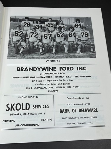 Newark Delaware DE Yellowjackets Saint Joseph’s Hawks HS Football Program 1973 - Picture 11 of 24