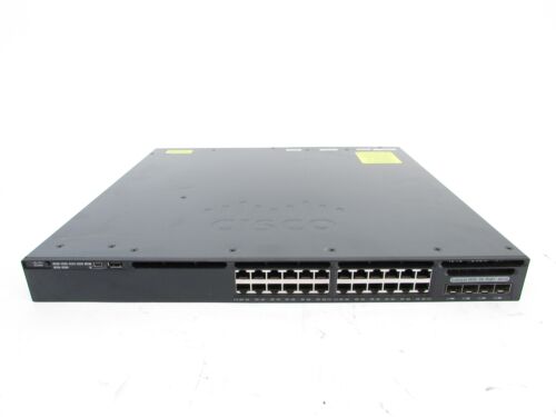 Cisco Catalyst 3650 48-Port Gigabit Managed Network Switch No Power Cable