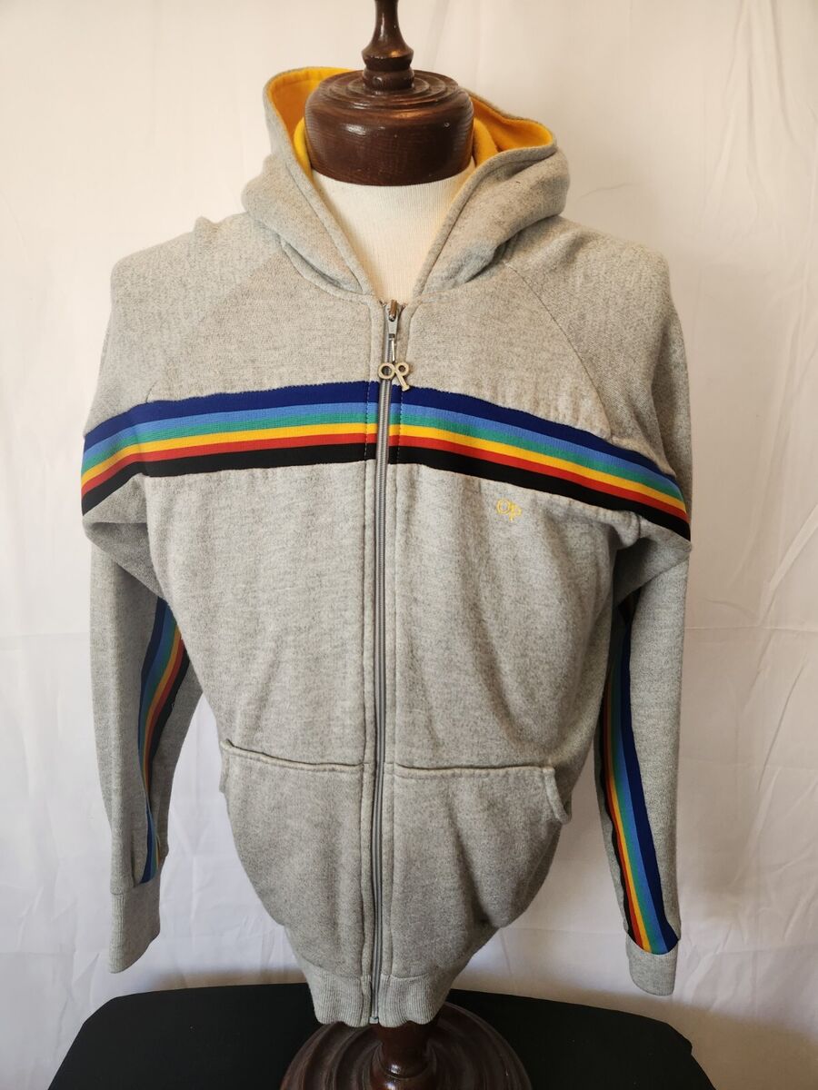 🔥🚨Vintage Retro 80s 90s Ocean Pacific Med Rainbow Hoodie 🔥🚨Vintage Retro 80s 90s Ocean Pacific Med Rainbow Hoodie