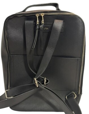 CALPAK Kaya Black Faux Leather 15” Laptop Backpack Travel Work Bag s-l400.jpg main image 4