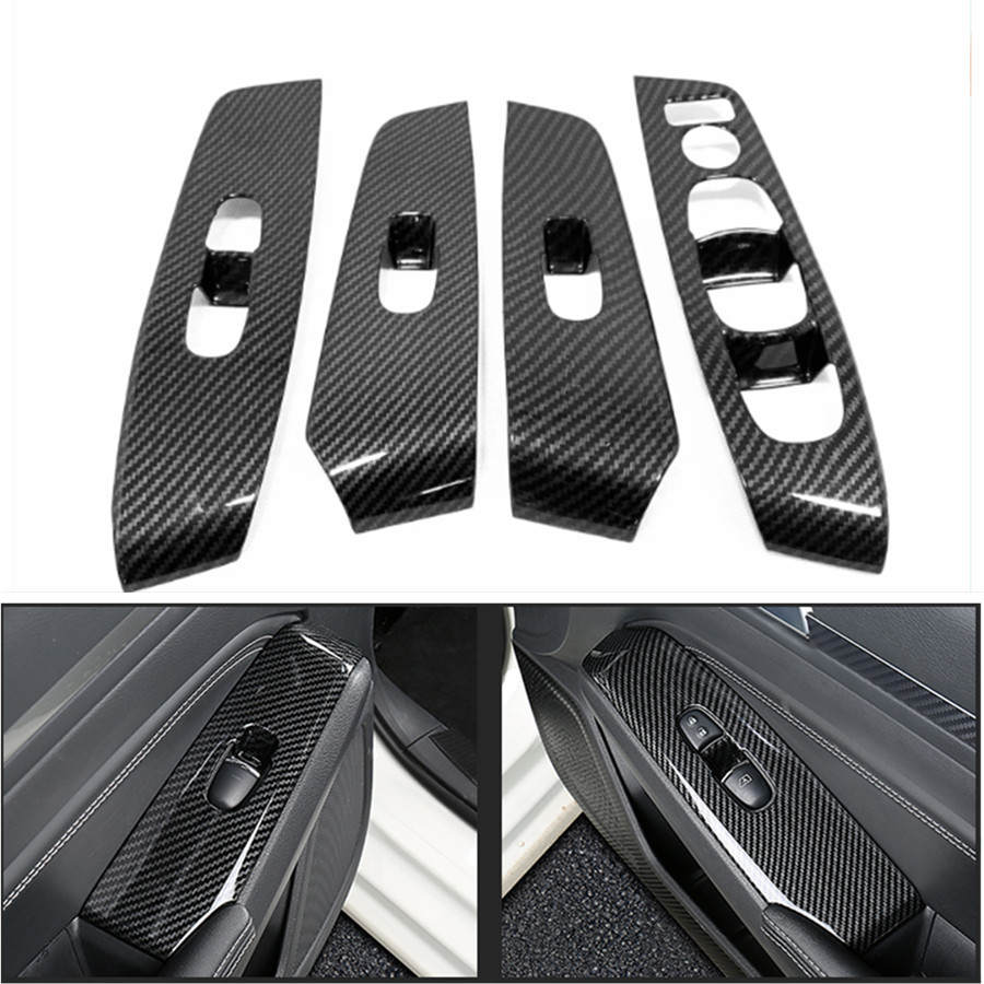 ABS Carbon Fiber Look Window Switch Panel Cover Trim For Nissan Altima 2019-2023