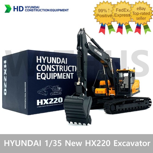 HYUNDAI 1/35 New HX220 Excavator Miniature Construction Equipment - Tracking - Picture 1 of 8