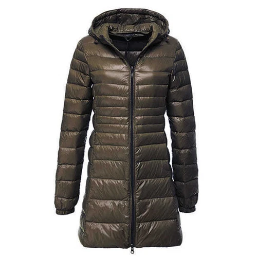 Women's Down Jacket 90% Duck Down Coat Ladies Hoodie Long Hooded Jacket S-6XL - Picture 13 of 27
