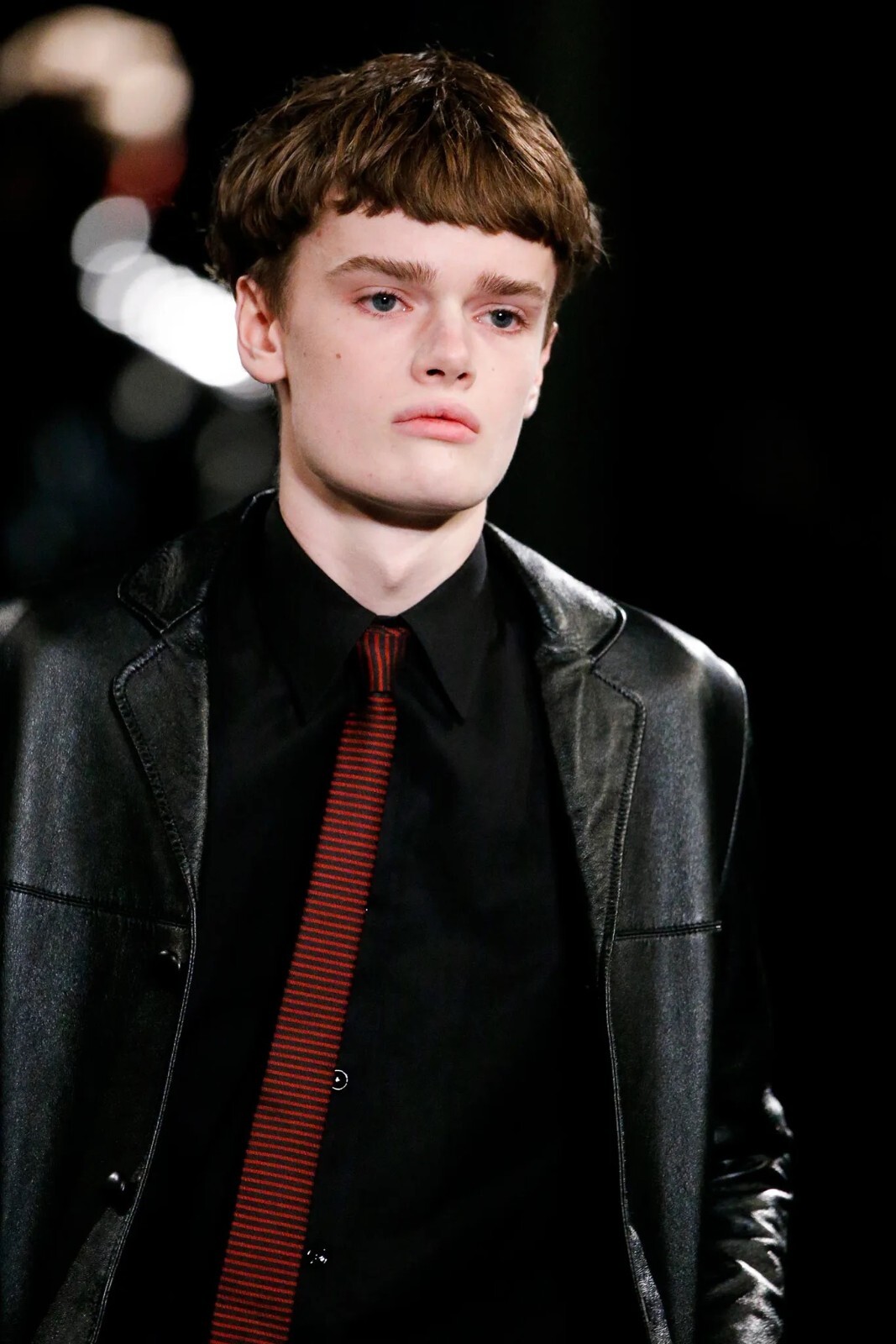 Giacca blazer pelle SAINT LAURENT PARIS by Hedi Slimane 44 (34) western FW15