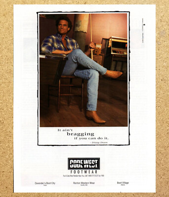 Code West Dizzy Dean It Ain't Bragging If You Can Do It- Magazine Print Ads 1993