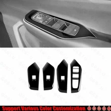 2023-24  For Toyota Prius Bright Black Window Lift Panel Switch Cover Trim 4PCS