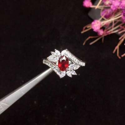 4ct Lab-Created Pink Ruby Engagement Ring Cocktail Bypass White Gold Plated