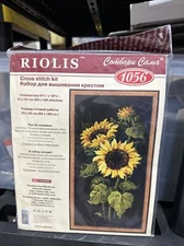 Riolis SUNFLOWERS Counted Cross Stitch Kit #1056 Vintage 2009 Kit