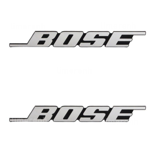 2PCS For BOSE Aluminum Logo Badge Replacement Piece 110mm X 14mm