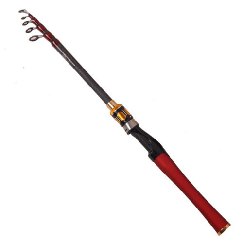 Telescopic Baitcasting Rod Carbon Fiber Fishing Pole for Bass Pike Carp Fishing - Picture 15 of 29