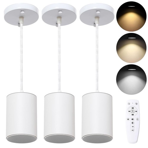 3 Color Pendant Lights12W Adjustable Hanging Lights Kitchen Island