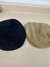 vintage united hatters cap millinery hat Size Large lot of 2 beige black