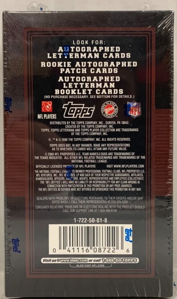 2008 TOPPS LETTERMAN NFL FOOTBALL HOBBY PACK BOX  MATT RYAN RC? NEW SEALED - Image 2 of 2