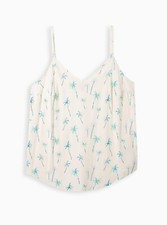 Torrid Ava Rayon Slub Cami Ivory Plus Size 6 6X 30 G15053