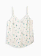 Torrid Ava Rayon Slub Cami Ivory Plus Size 6 6X 30 #G15053