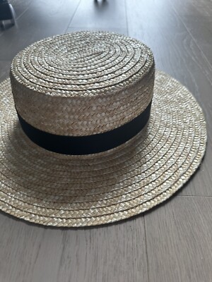 Lack of color The Spencer Wide brimmed boater hat Size M