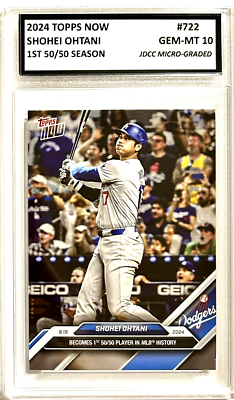 GRADED GEM-MT 10 SHOHEI OHTANI 2024 TOPPS NOW 1st MLB 50/50 Season