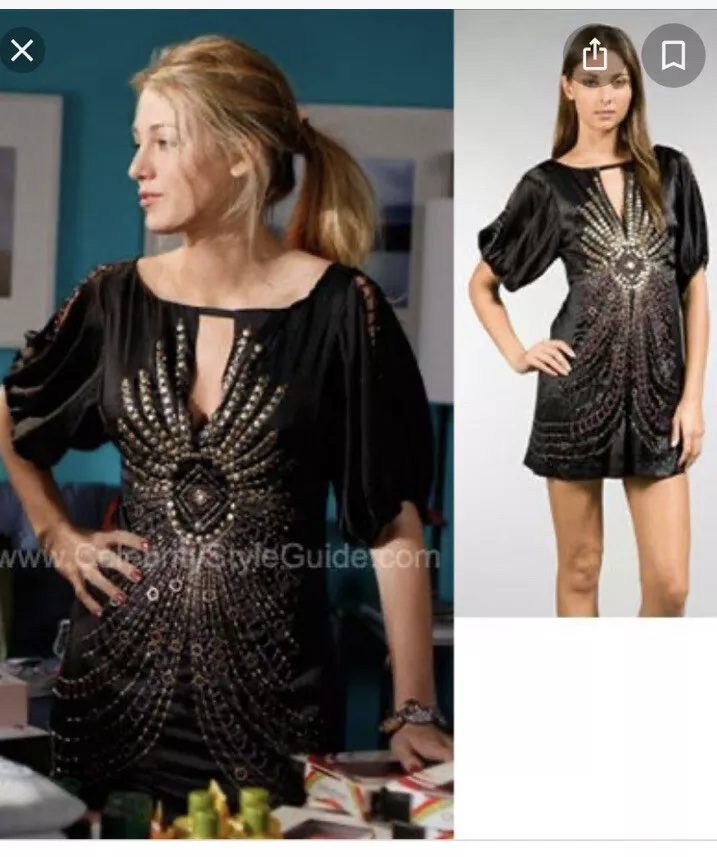 Nanette Lepore Blue Sequin Dress Aso Serena Van Der Woodsen Gossip Girl