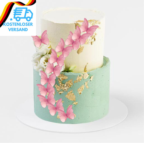ALEGRE Tortendeko Essbar Schmetterlinge Für Torte,48 Stück Rosa Schmetterlinge E - Bild 3 von 12