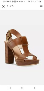 MICHAEL Michael Kors Becker Leather T-Strap Dress Sandals | Dillard's in 2021 | Leather platform 