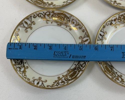 Lot of 6 Noritake 175 16034 Christmas Ball Saucers No Back Stamp - Picture 2 of 4