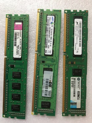 LOT OF 15, 1GB PC3-10600 desktop ram, 1R x 8, works for intel/ AMD PC, US seller