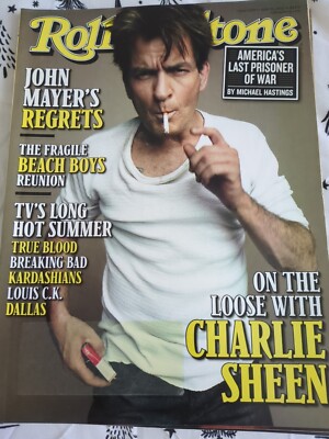 CHARLIE SHEEN: Rolling Stone Magazine June 21, 2012 Beach Boys Kardashians Rock