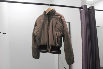 Archival Vintage Dirk Bikkembergs Leather Wool Bomber Jacket Gray