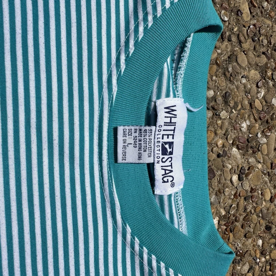 White Stag Vintage Striped T-Shirt Size L - Изображение 4 из 4