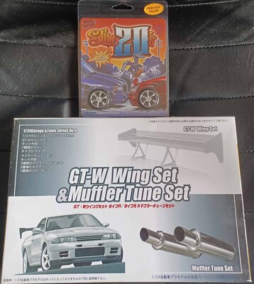 GT-W Wing & Muffler Tune Set Fujimi  & 20 inch Slim´s, Hoppin Hydros 1/24