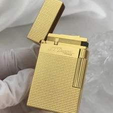 For Memorial S.T Dupont Lighter PING Sound Gas Refillable Brushed/GIFT WA-A4