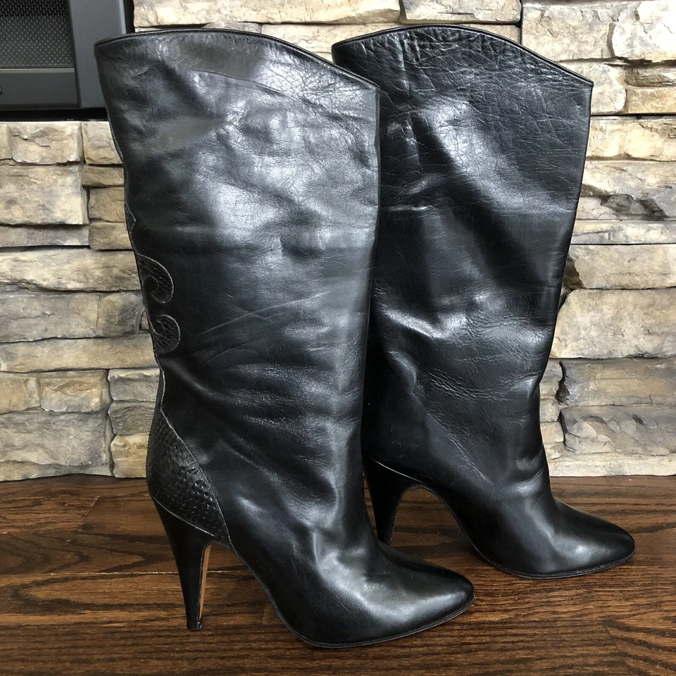 Biondini "Nuevas" Italia Botas de Cuero Negras para Mujer Talla 5, 35 $156, 994 2508 Foto 2 de 4