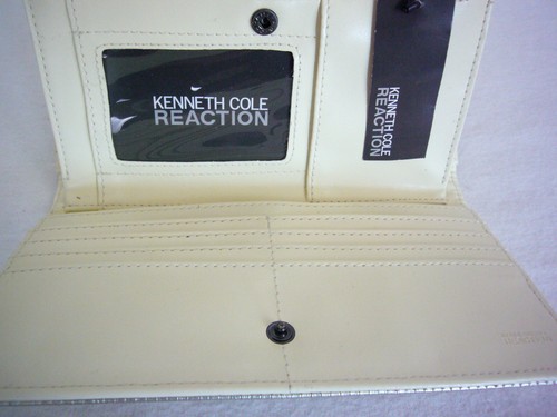 KENNETH COLE REACTION "Swing Dance" Continental metallic Fold-Over Wallet New - Picture 3 of 5