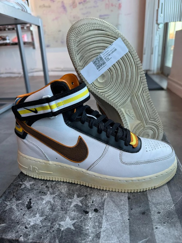 Preowned Nike Air Force 1 Mid Tisci White Size 10 Fast Shipping