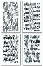 Mylar Camouflage Stencils Duck Rifle Gun Airbrush Spray Paint Mask TAC CAMO 4pk