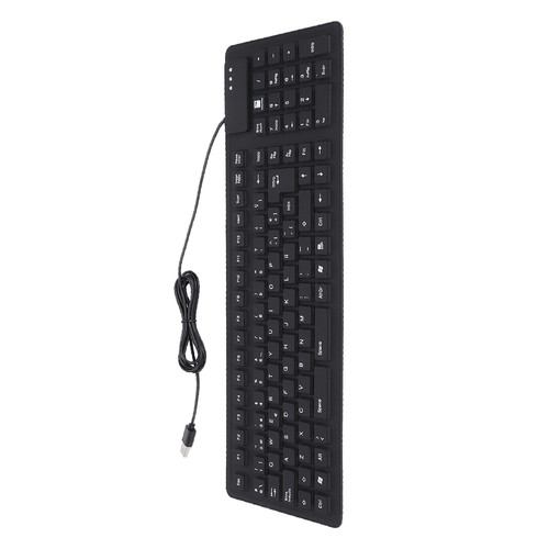 Keyboard 105 Key Spanish Usb Wired Foldable Quiet Waterproof Dustproof Si Set - Picture 11 of 22