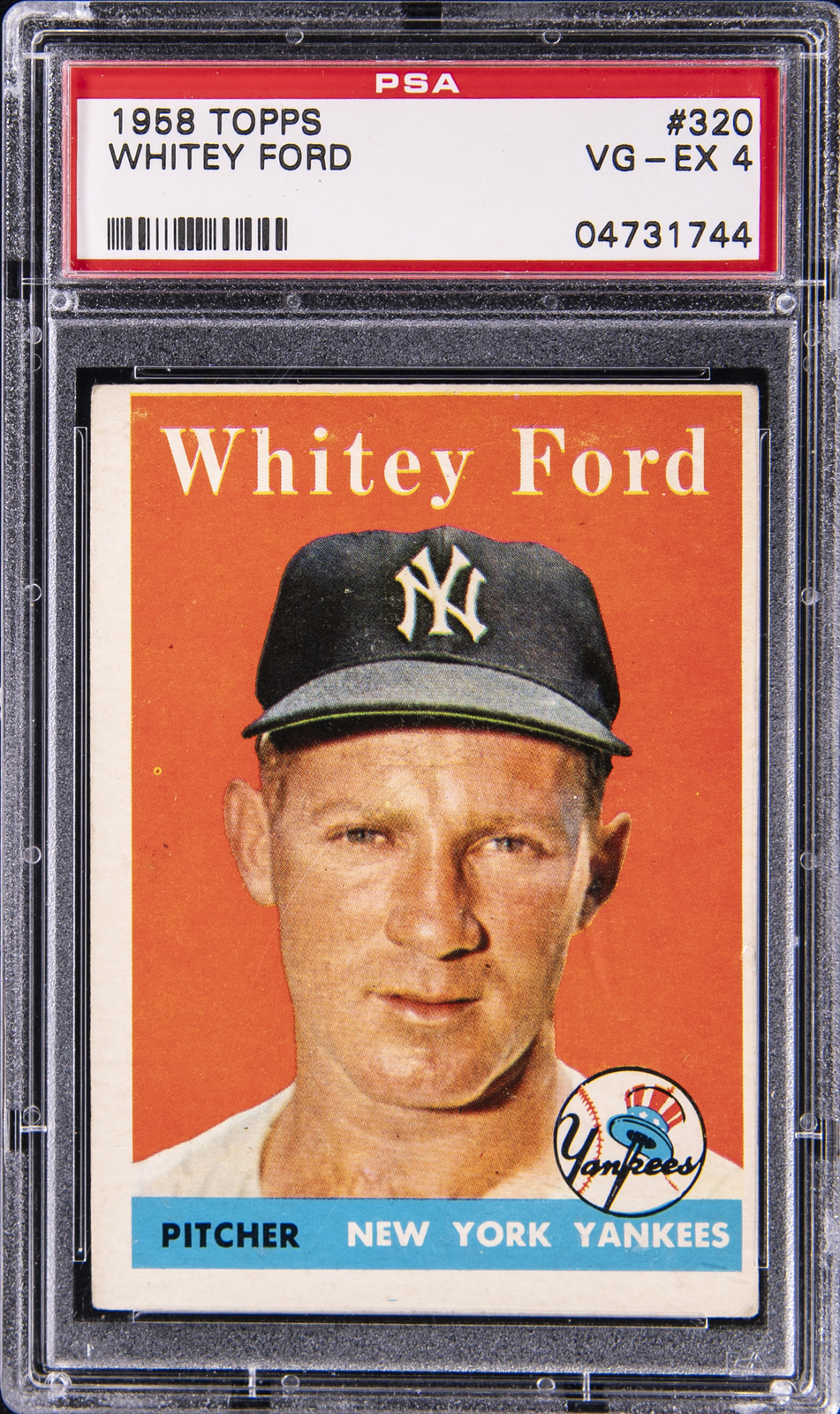 1958 TOPPS #320 WHITEY FORD PSA 4