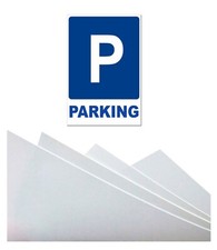 Parking. Vinyl Sign On Glasspack 1 Mm