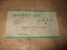 AJS MODEL 8, 18 + 18T 500CC OHV MOTOR DICHTSATZ AJ3/37 - 1937-38 - 2 SÄTZE NOS