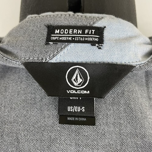 Volcom Mens Everett Oxford Modern Fit Woven Wrecked Button Down Shirt SZ Small - Picture 5 of 6