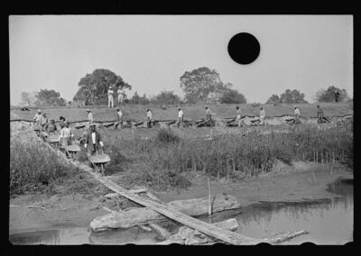 Levee workers Plaquemines Parish Louisiana 1930s Historic Old Photo 7