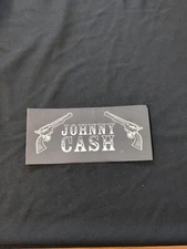 Jonny Cash Pistols Bumper Sticker Vinyl Decal 3"x 6"